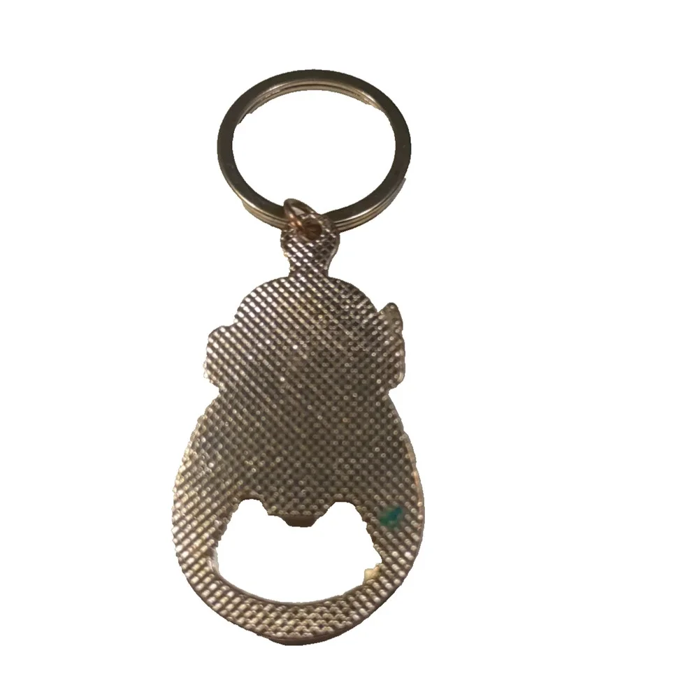 Poppin Bottles Bottle Opener Keychain Gold Tone